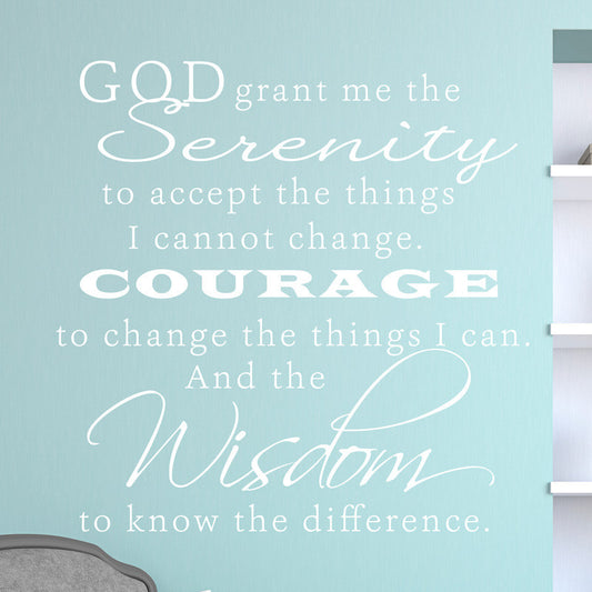 Serenity Prayer Quote - Dana Decals