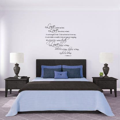 1 Corinthians Love Verse Quote - Dana Decals