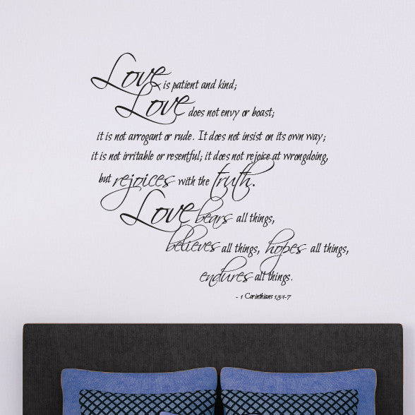 1 Corinthians Love Verse Quote - Dana Decals