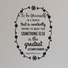 Ralph Waldo Emerson Be Yourself Quote - Dana Decals