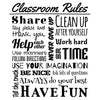 Classroom Rules Typographic Decal - Dana Decals