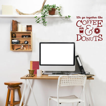 Coffee And Donuts Quote Decal - Dana Decals