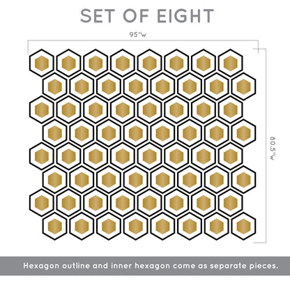 Art Deco Hexagon Pattern - Dana Decals
