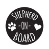 German Shepherd On Board Car Decal - Dana Decals