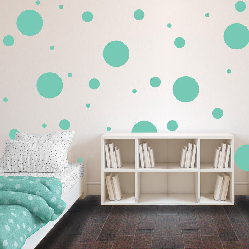 Multi-size Polka Dot Wall Pattern Decal, Single Color - Dana Decals