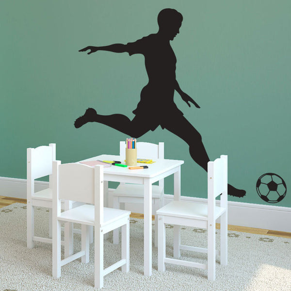 Boy Soccer Player Kicking - Dana Decals