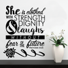 Clothed with Strength & Dignity - Dana Decals