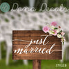 Assorted Just Married Decal Styles - Dana Decals