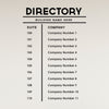 Custom Business Building Directory Sign - Dana Decals