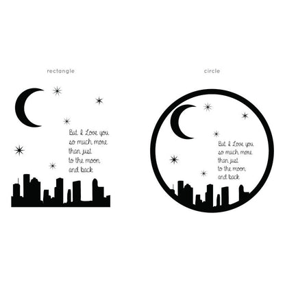 Moon and Back Quote - Dana Decals