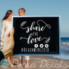 Customized Wedding Hashtag Decal - Dana Decals