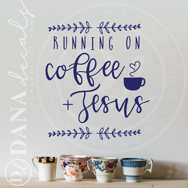 Running on Coffee and Jesus - Dana Decals