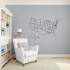 Outlined United States Map with Fill-In State Packs - Dana Decals