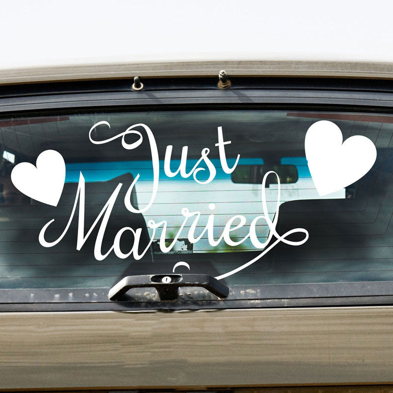 Just Married & Hearts - Dana Decals