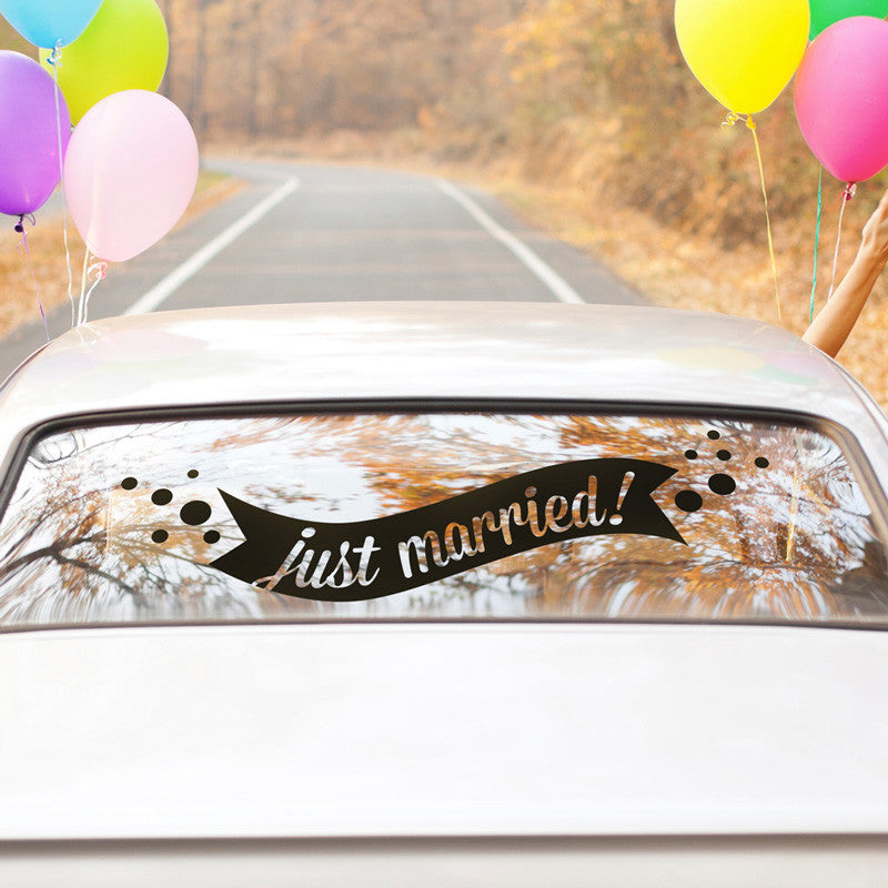 Just Married Banner - Dana Decals