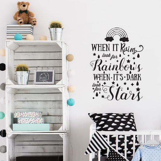 When it Rains Look for Rainbows - Dana Decals