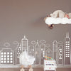 Whimsical Doodled City Skyline - Dana Decals