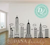 Doodled New York City Skyline - Dana Decals