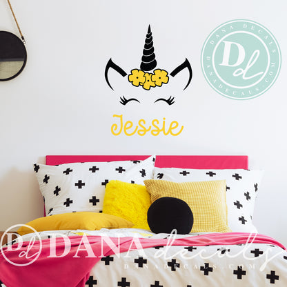 Magical Unicorn Name Decal with Name - Dana Decals
