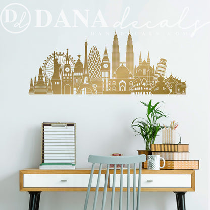 World Landmark Skyline - Dana Decals
