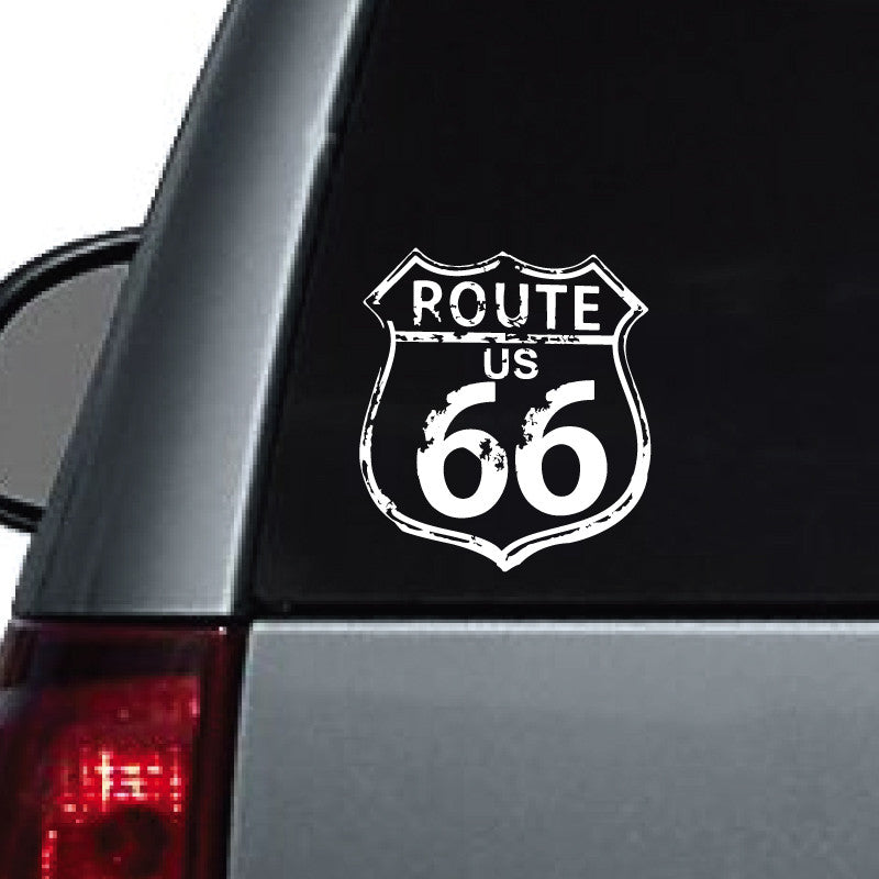 Rustic Worn-Down Route 66 Sign - Dana Decals