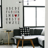 I Heart U Alphabet - Dana Decals