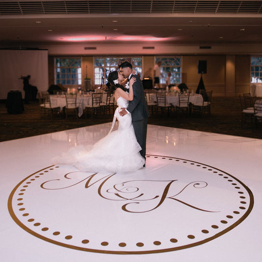 Wedding Dance Floor Circle Monogram - Dana Decals