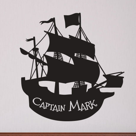 Personalized Pirate Ship - Dana Decals