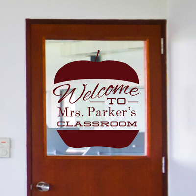 Personalized Apple Welcome Sign - Dana Decals