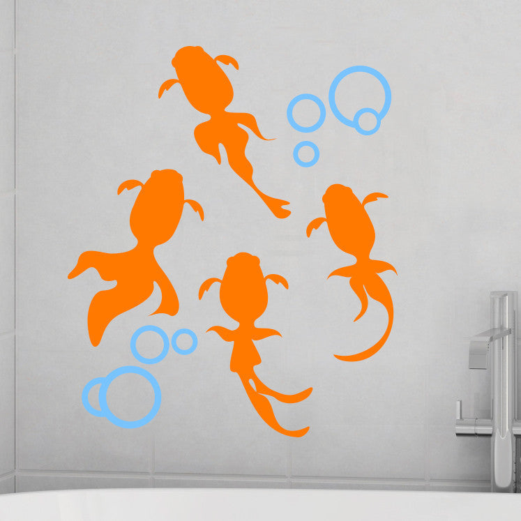 Koi Goldfish with Bubbles - Dana Decals