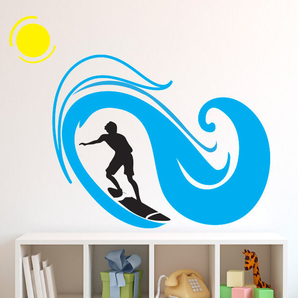 Surfer and Wave - Dana Decals